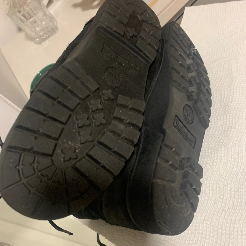 Timberland Kids Black Leather 6 Inch‎ Field Boots